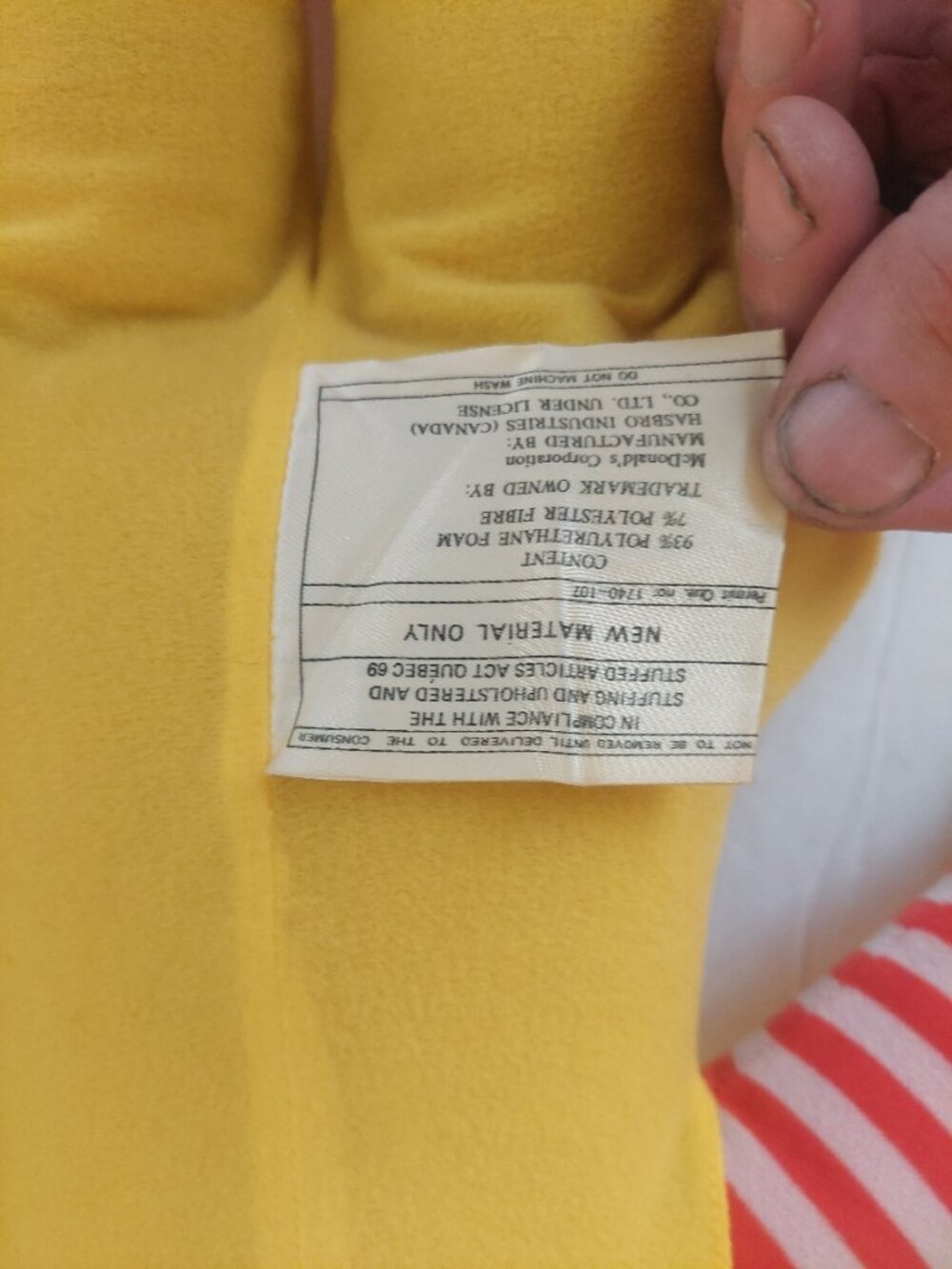 McDonald's Vintage 1978 Ronald McDonald Clown Plush Toy Doll Made in Canada - Picture 10 of 11